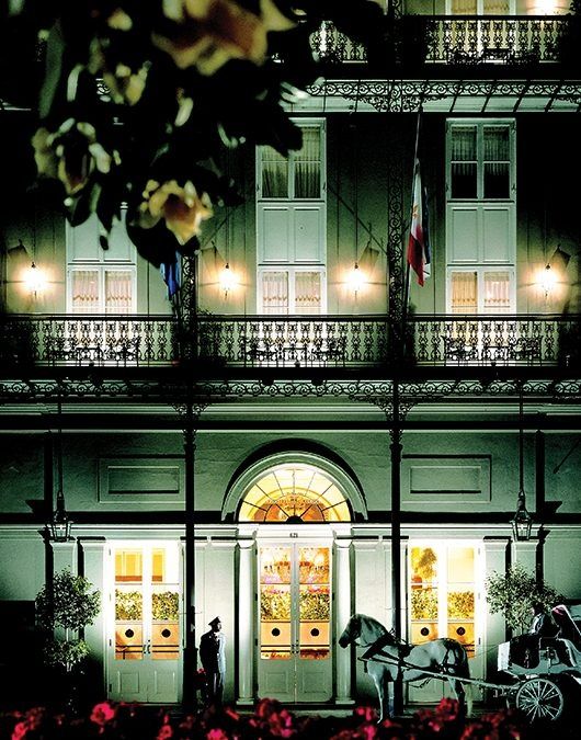 new orleans building at night