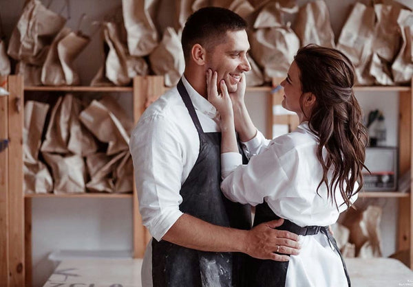 couple at potter's wheel