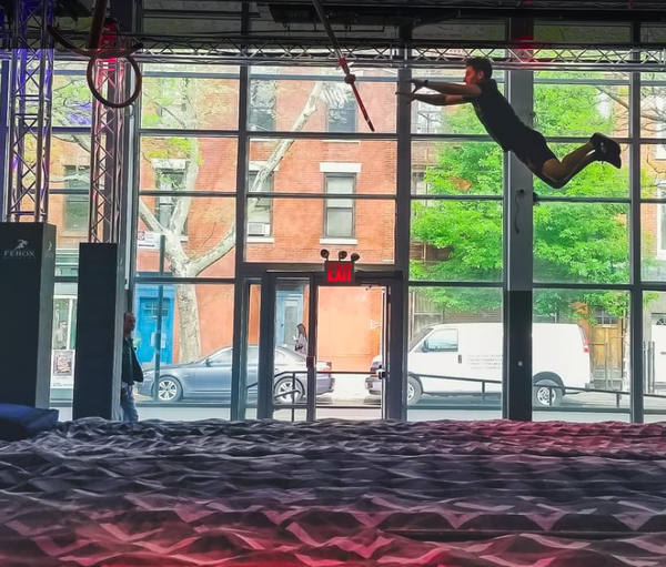 diving into foam pit