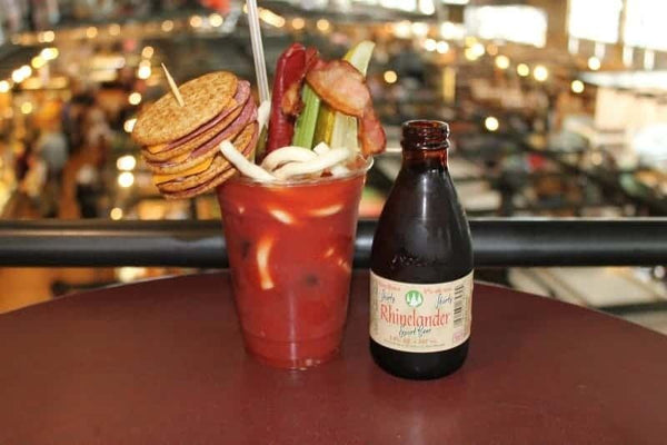 drink with food on top