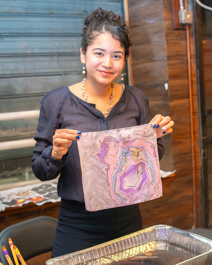 Suminagashi Japanese Ink Marbling Class in NYC