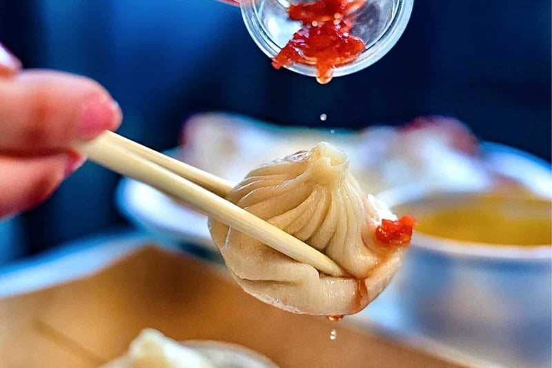 dumpling with sauce