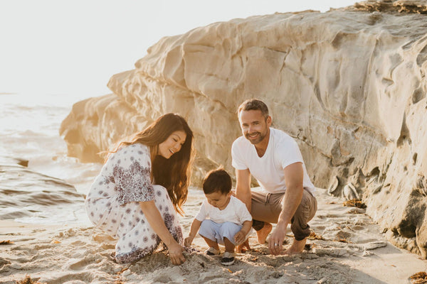 family beach shot