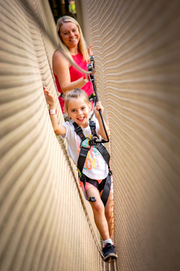 girl goes through mess bridge and mother watches on