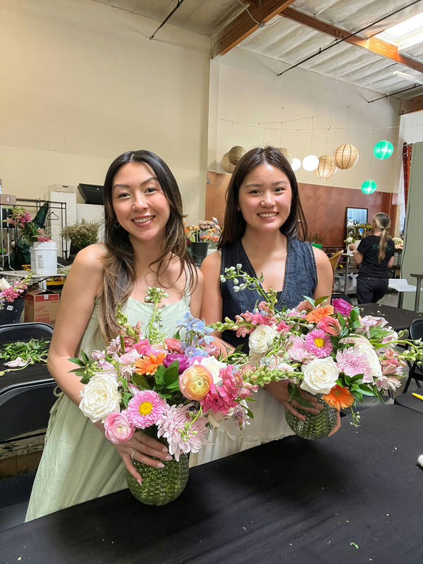 girls with bouquets