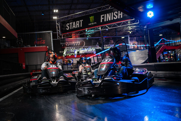 go karting with 3 cars