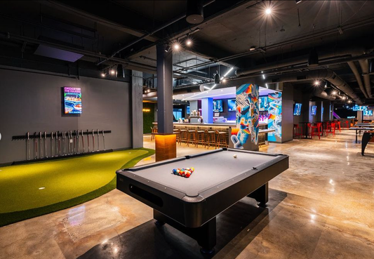 golf simulation area