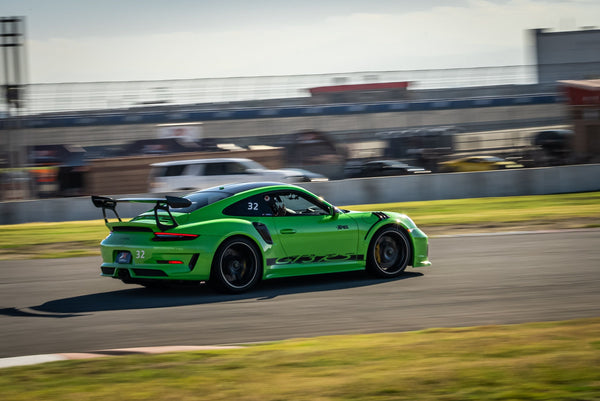 green Porsche racing