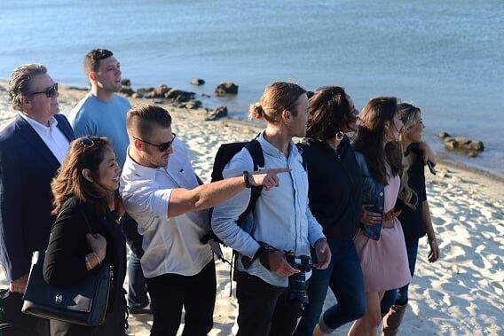 group gathered at. Sausalito Point