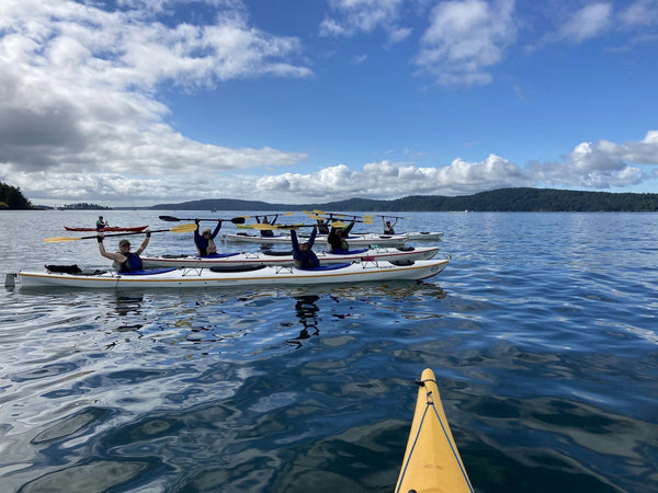 group kayaking