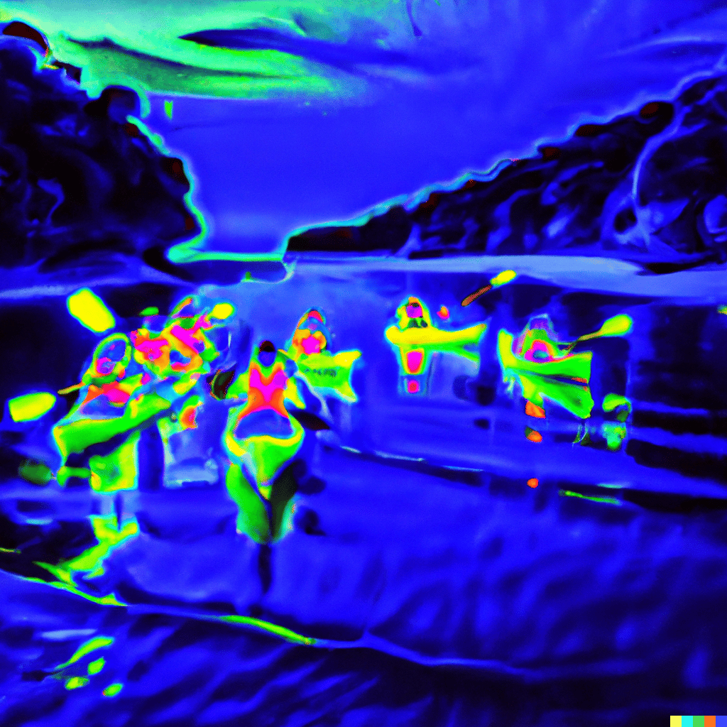 group-of-kayakers-glowing-png