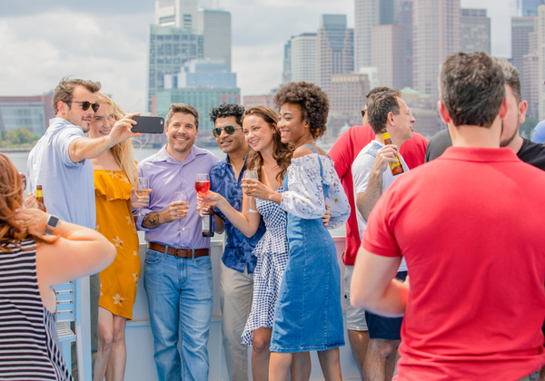 group on boat