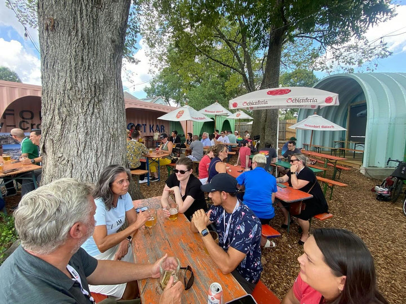 group-outside-at-picnic-table