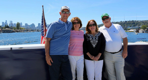 group posing on decks