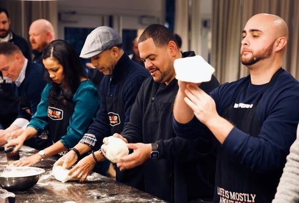 group with dough