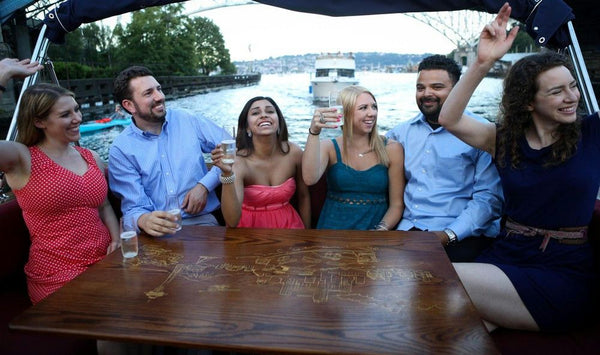 group on boat