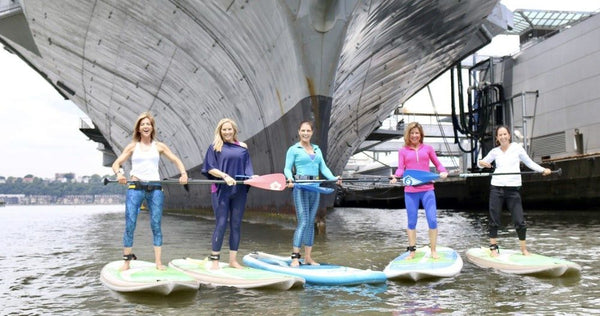 group of women on paddleboard