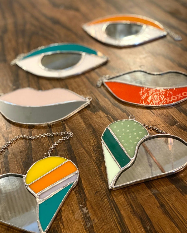putting pieces of glass together