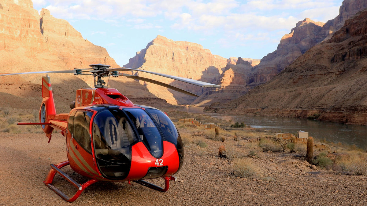helicopter-among-red-rock-formations