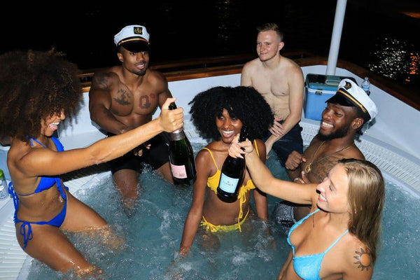 girls in hot tub