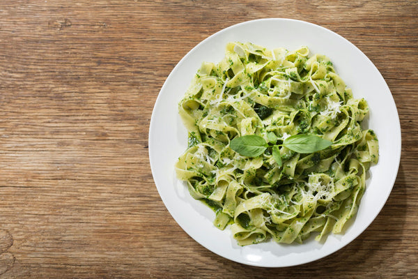 tagliatelle in pesto sauce