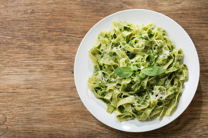 tagliatelle in pesto sauce