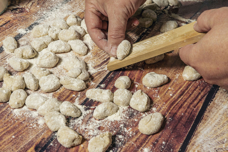 rolling gnocchi to get shape