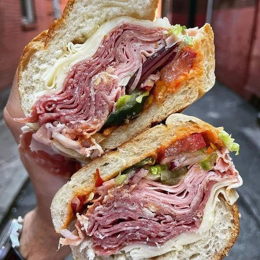 italian sub sandwich close up