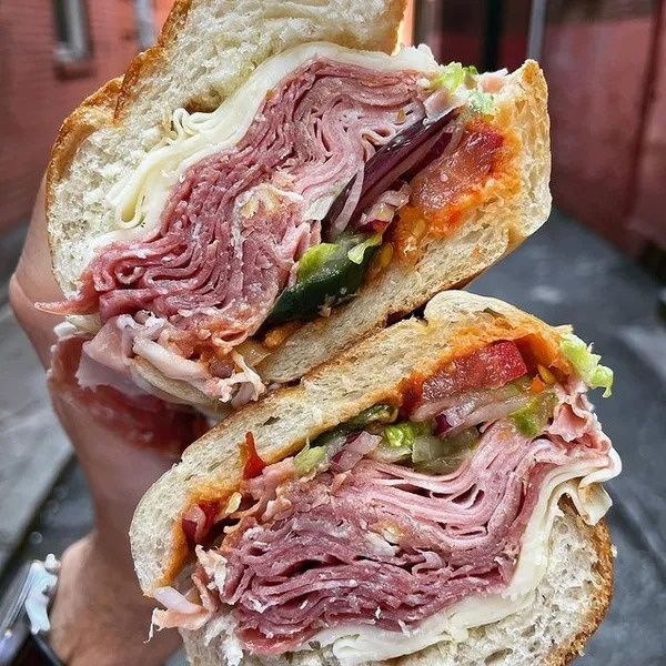 italian sub sandwich close up
