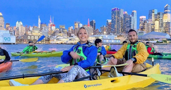 kayaker with skyline