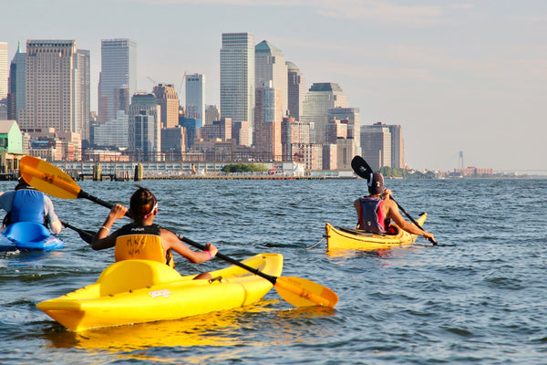 kayakers from the back