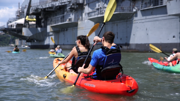 kayaking on water