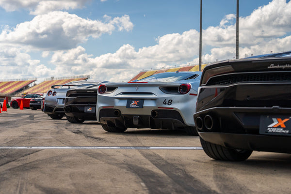 cars racing leaves blowing