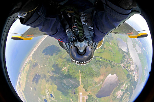 looking at earth from inside fighter jet