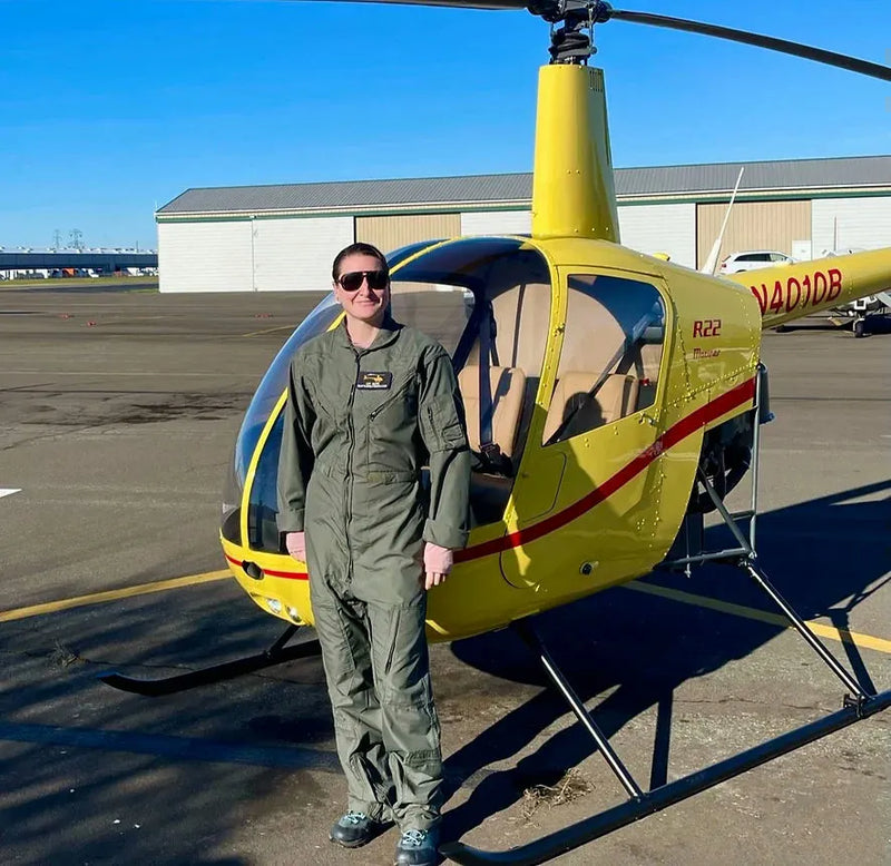 man with helicopter