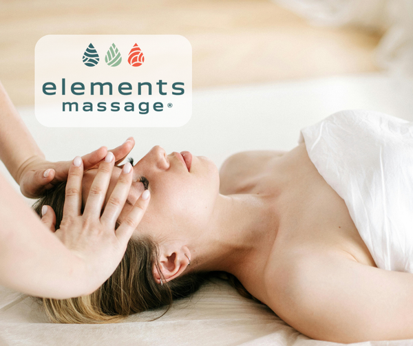 woman getting head massage in chicago