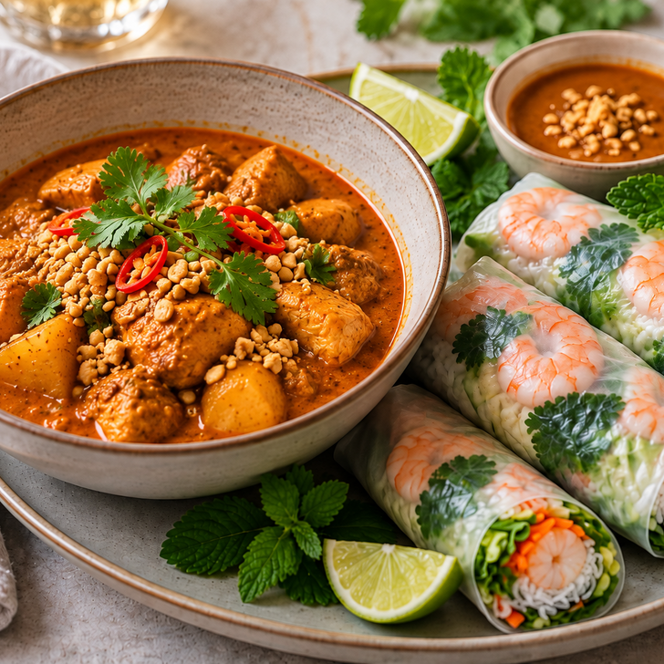 Massaman Curry and Spring Roll Cooking Class in New York City