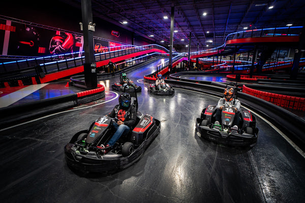 go karting with 3 cars