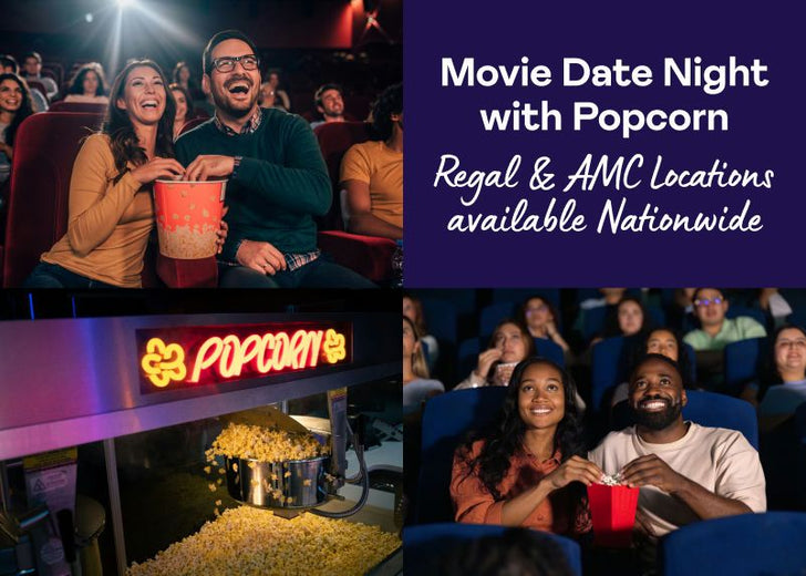Movie Date Night for two with popcorn