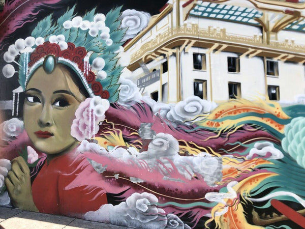mural of beautiful woman