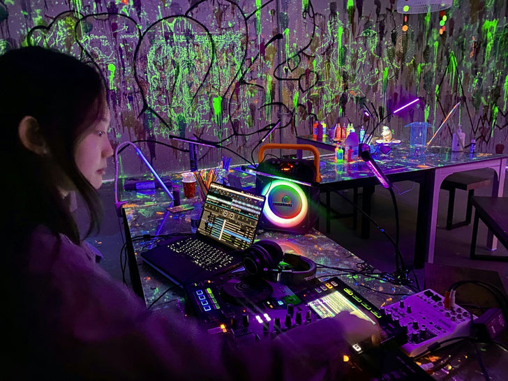 Paint in the Dark with a DJ Workshop & Drink Included