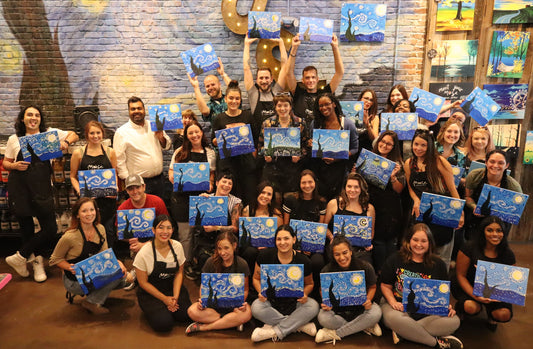 paint and sip group shot