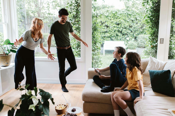 parents playing with kids
