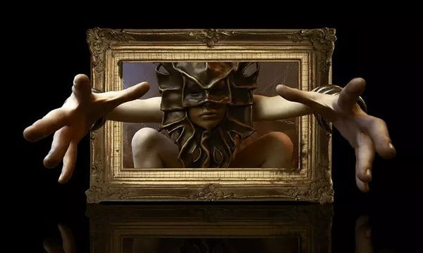 photoshop man in mask in frame