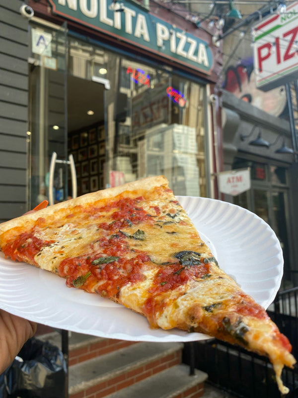 Couple eating pizza