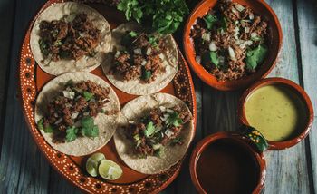 plated street tacos