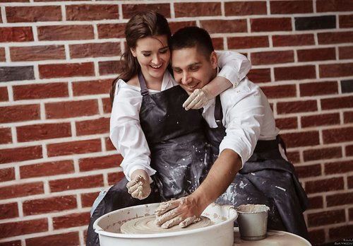 pottery date night