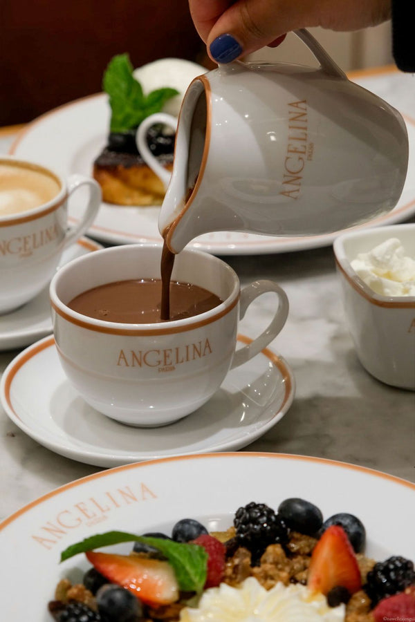 pouring chocolate