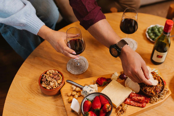 preparing date night snacks