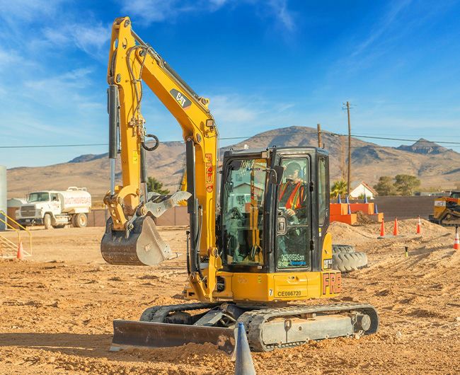 preparing to pick up dirt